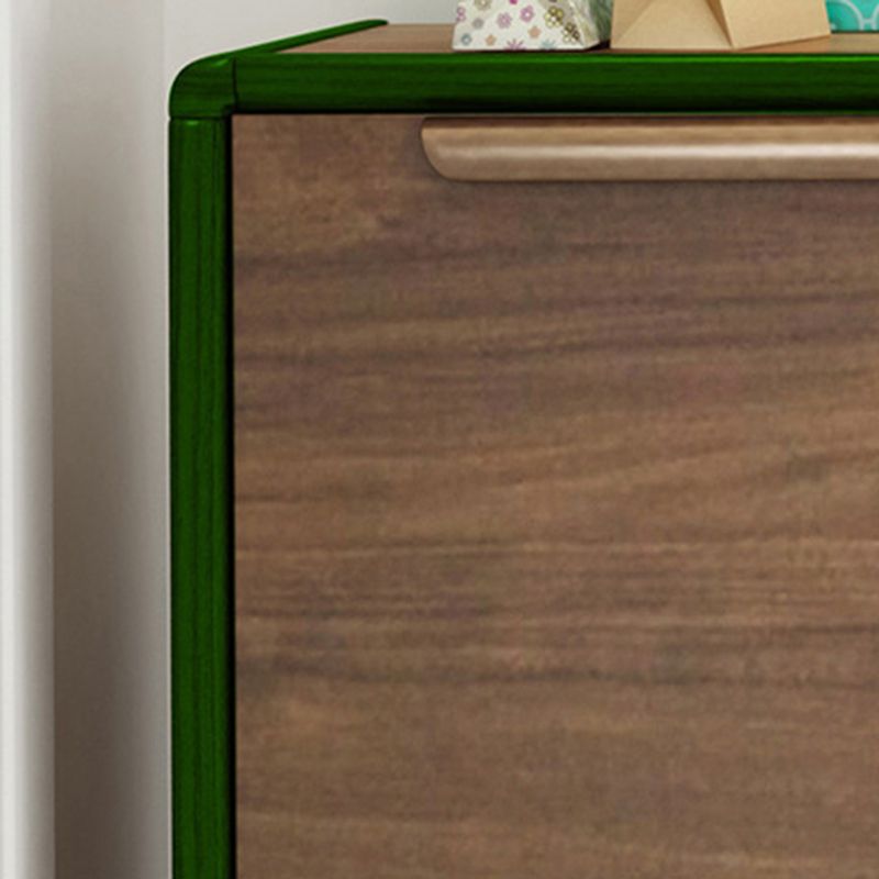 Industrial Wood Accent Cabinet Bar Pulls Straight Legs Cabinet