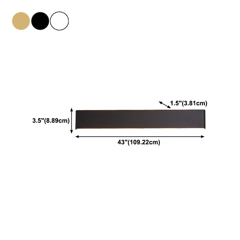 Square Shape Metal Wall Mount Lighting Modern Style 1-Light Wall Mounted Light Fixture