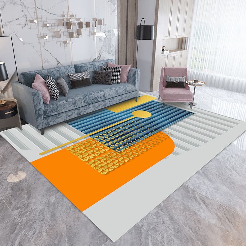 Contemporary Area Rug Graphic Rug Washable Carpet for Home Decor, Bedroom