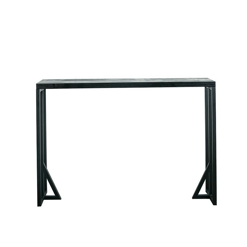 Industrial Table and Stool 1/4 Pieces Solid Wood Pub Table Set