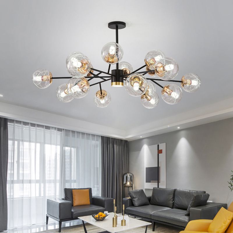 Contemporary Wrought Iron Hanging Chandelier Ceiling Hanging Light Fixture