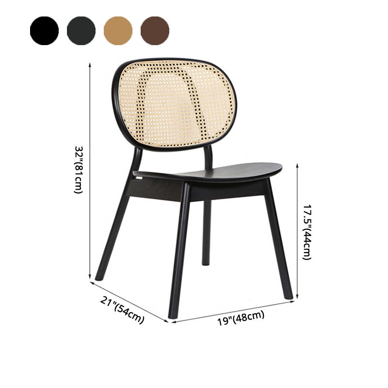 Eigentijdse dineren en accentstoelen massief houten open rug armloze stoel