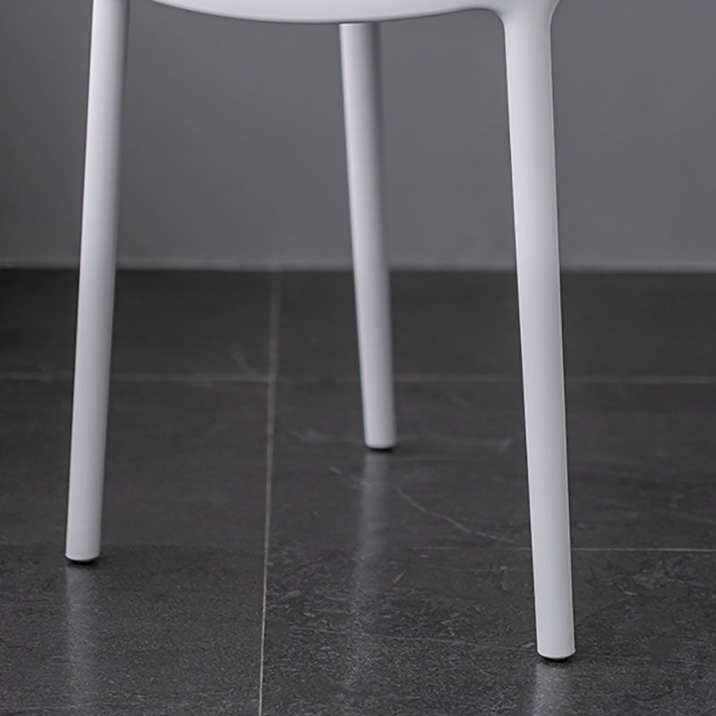 Scandinavische open achterkant Dining Side stoel Plastic Dining Armless Stoel