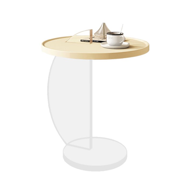 19.68" Wide Abstract Side Table Round Tray Top Sofa Side Accent Table