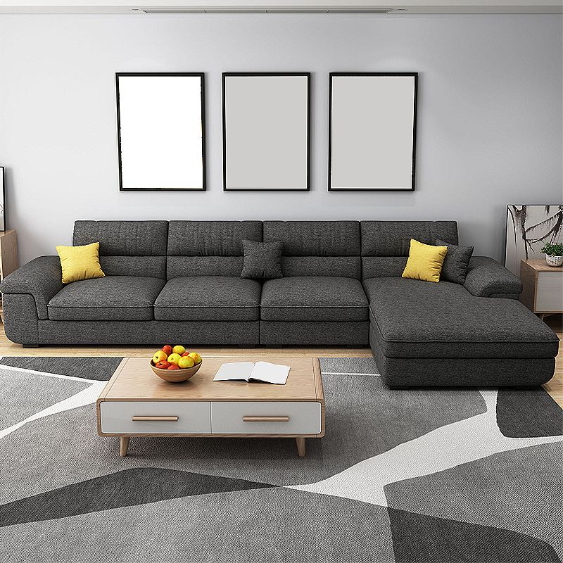 Braccio più alto del cuscino posteriore sezionale a sinistra divano e chaise con fodera