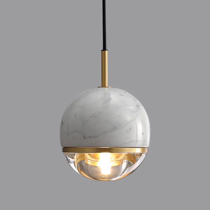 Modern Style Hanging Ceiling Light Global Suspension Pendant Light with Stone Shade