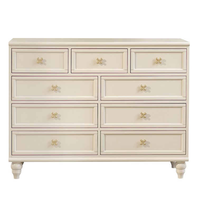 Glam Lingerie Chest Rubber Wood Horizontal Storage Chest for Bedroom