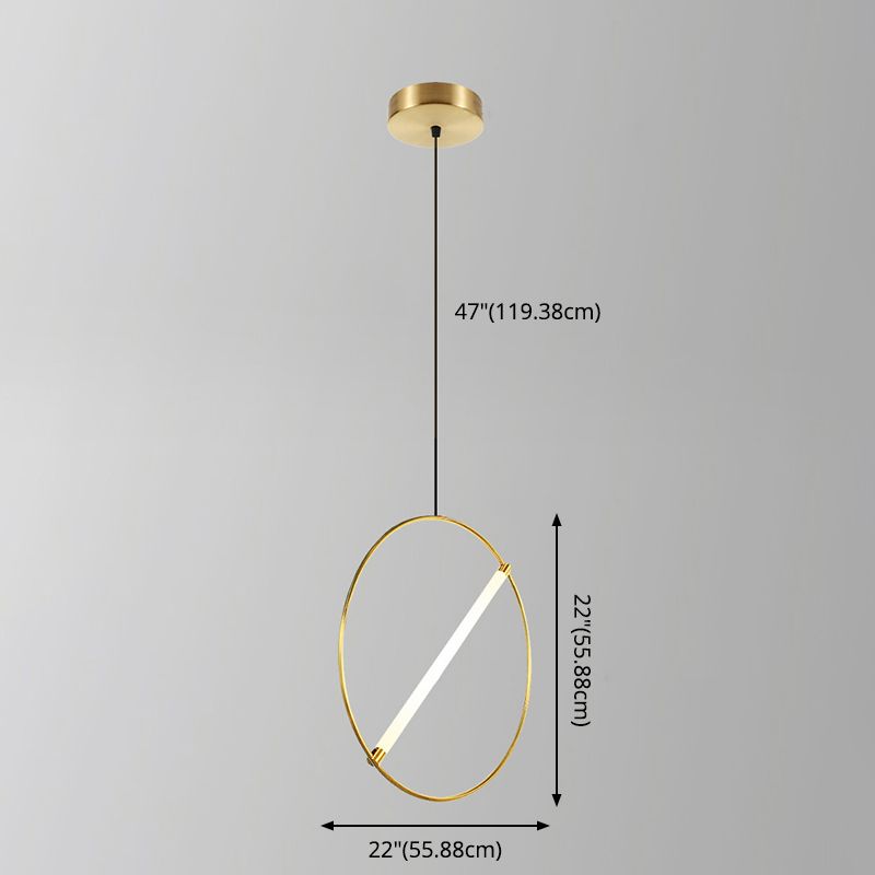 Contemporary Acrylic Pendant Light Fixture 1-Light Circle Hanging Ceiling Light