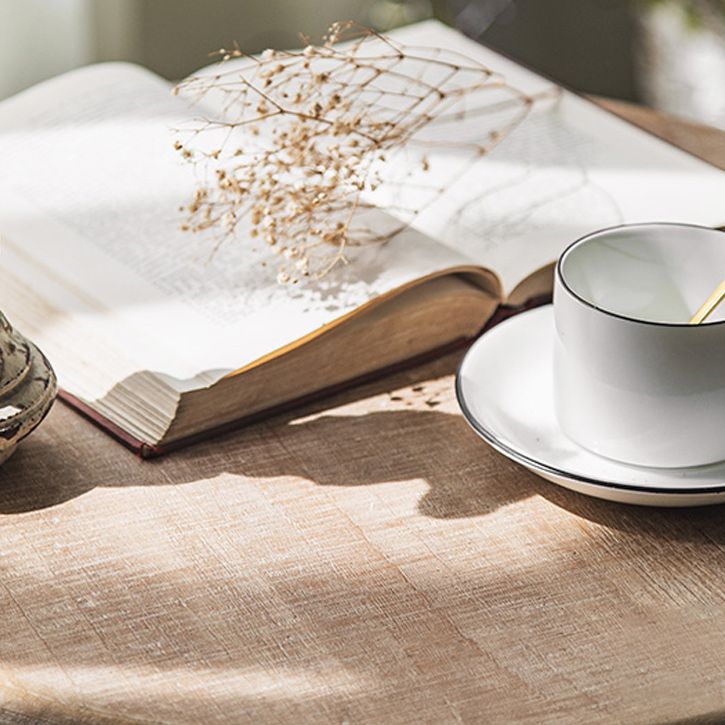 French Country Distressed Cocktail Table Wooden Coffee Cocktail Table for Home