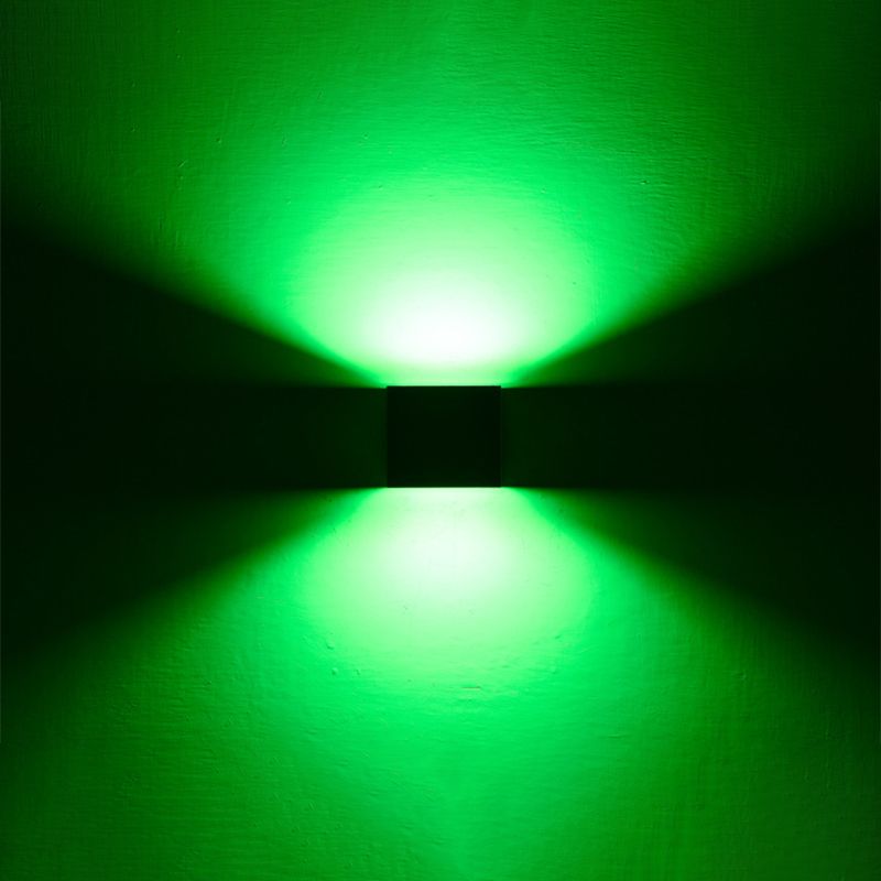 Outdoor Cube Shade LED Wall Lamp 1-Light Modern Aluminum Wall Mounted Light