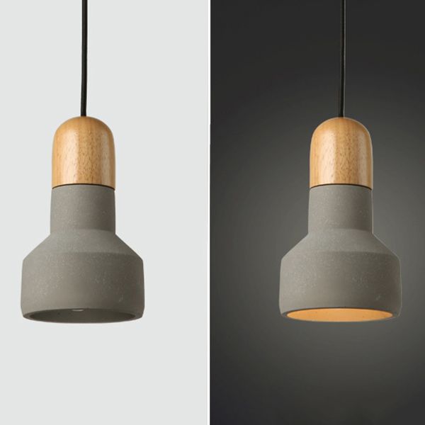 Pendant le pendentif en ciment à tête simple contemporain pour la salle d'étude du bar