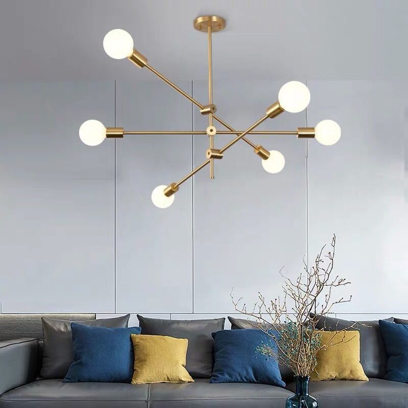 Moderne stijl metalen kroonluchter verlichtingsarmatuur multi -lights sputnik hangende plafondlampen