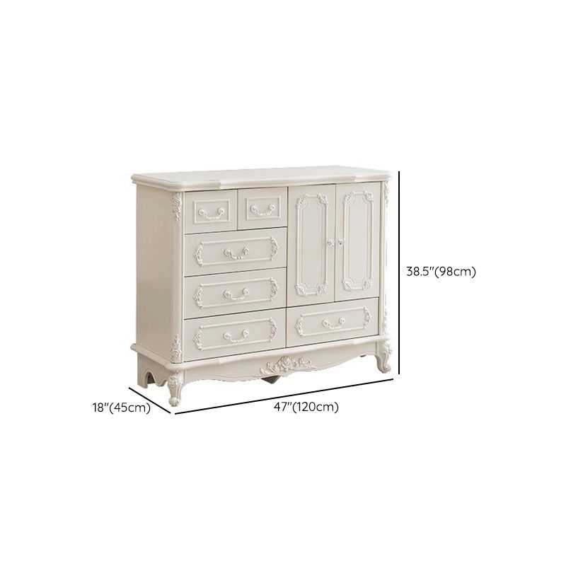 Modern Storage Chest Dresser Wooden Storage Chest with Doors