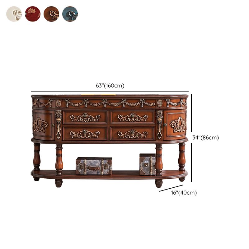 Victoria Half Moon Console Table Wood Console Sofa Table for Hall
