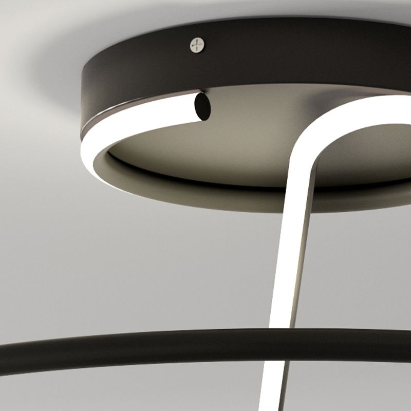 Nordic Metal Ceiling Light Linear 1 Light Flush Mount Ceiling Light for Bedroom