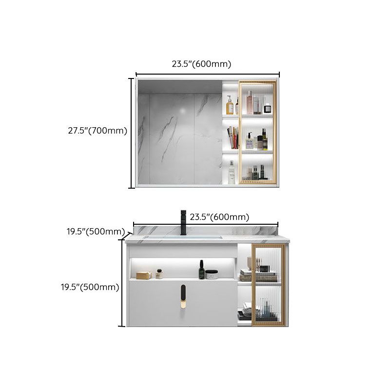 Gorgeous Sink Vanity Wall-Mounted Bathroom Vanity Cabinet with Mirror Cabinet