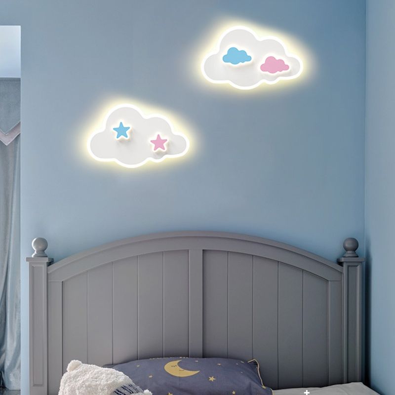 Wall Mount Light Fixture Nordic-Style Metal Kids Bedroom Wall Mount Light