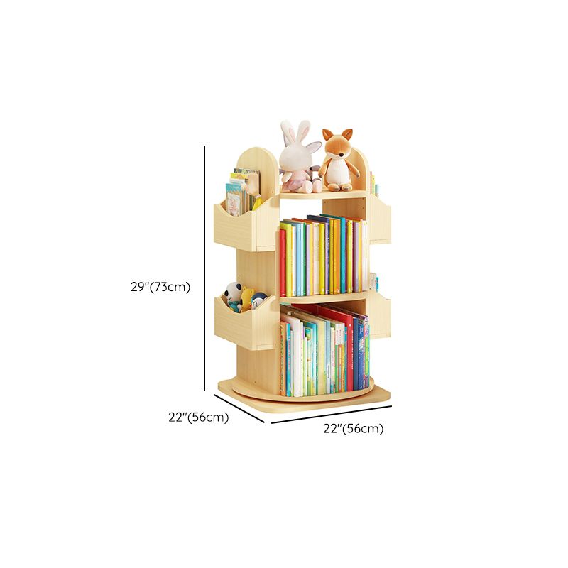 Standard Wooden Bookcase Contemporary Closed Back Bookshelf with Shelves