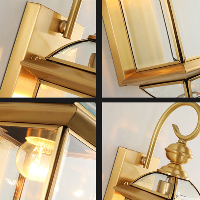 1 Light Geometric Flush Mount Contemporary Metal Wall Light Sconces