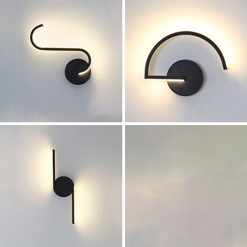 Modern Style Metallic Wall Light Linear LED Wall Light Sconce for Bedroom