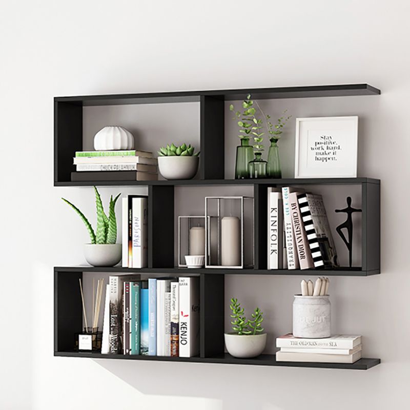Floating Wall Mounted Shelf Bookcase Soild Wood Book Shelf for Study Room