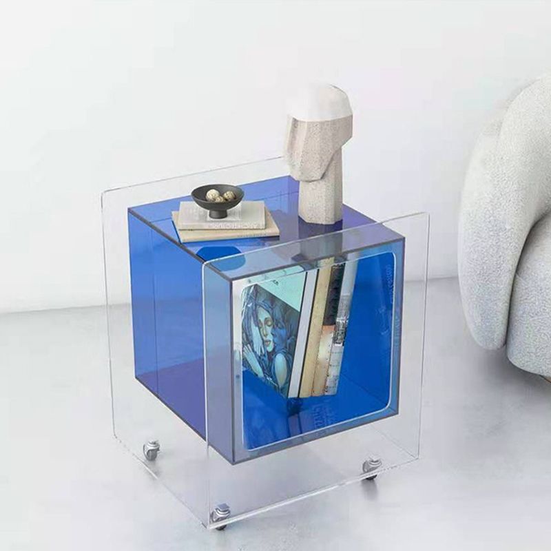 Modernism with Casters Coffee Table Acrylic 18.1'' Cocktail Table