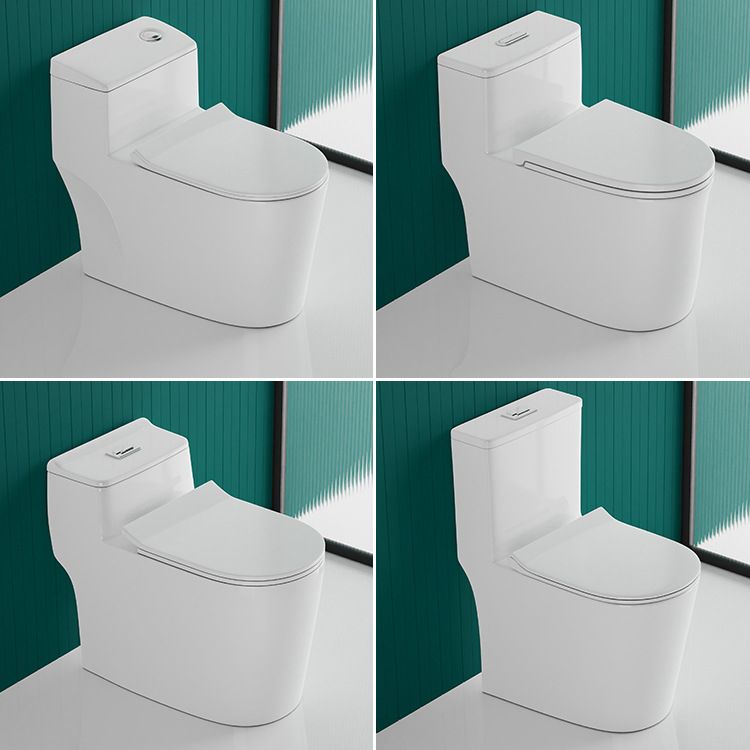 Traditional One Piece Toilet Floor Mounted White Toilet Bowl for Washroom