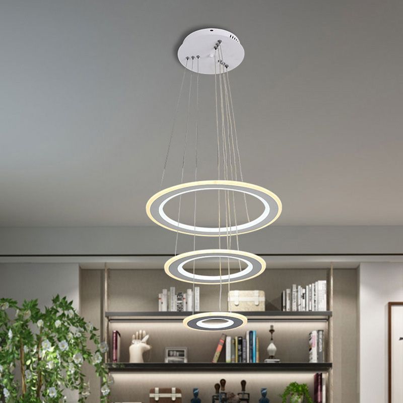 Luces de techo colgantes de cristal modernos Candelera colgante de niveles escalonados para el comedor