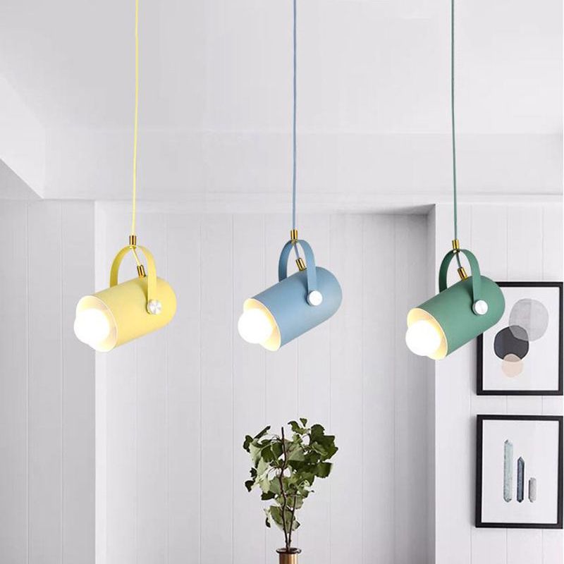 Modern Macron Pendant Light Metal 1 Head Pendant Lighting for Study Room Bedroom
