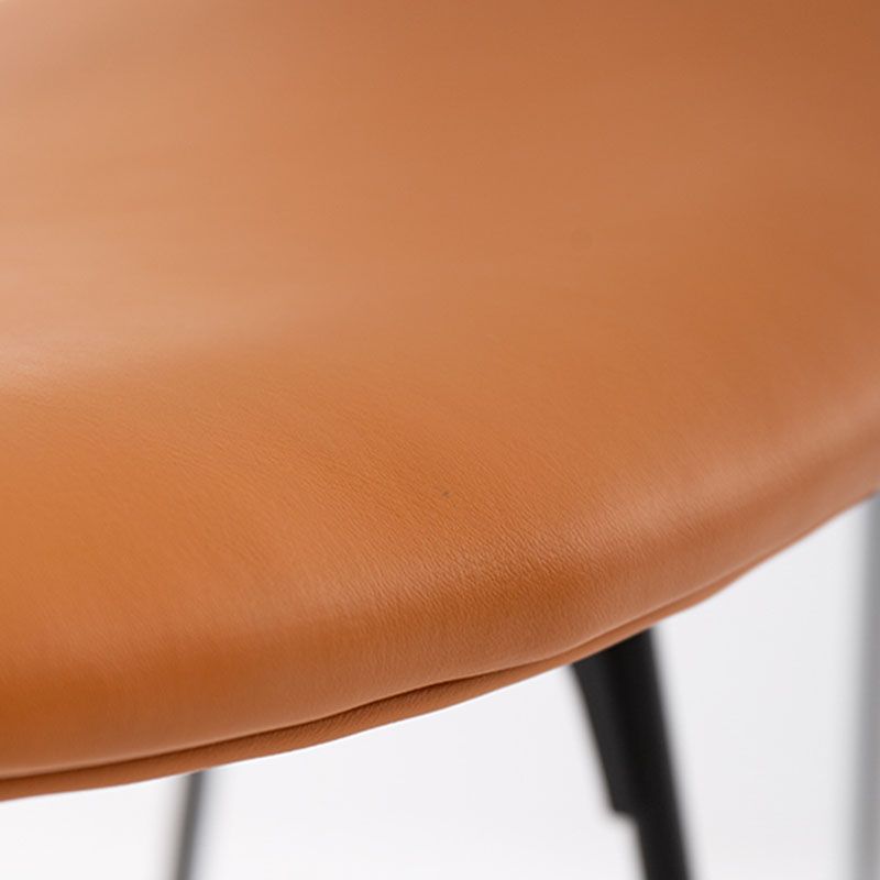 Industrial Matte Finish Leather Barstool Footrest Home Stool