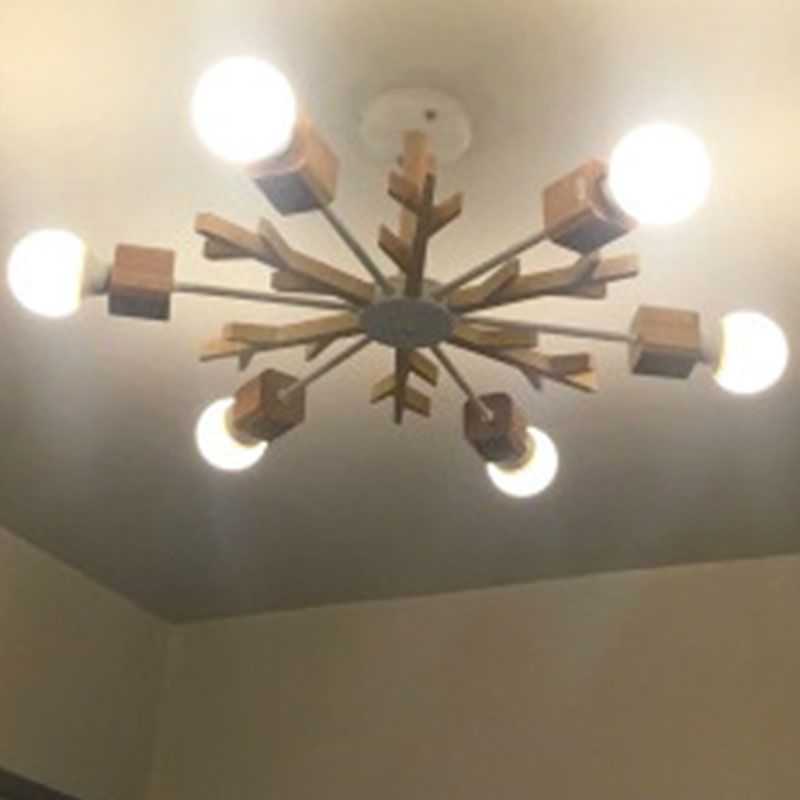 Creative Simplicity Wooden Pendant Lights for Drawing Room Coffee Shop