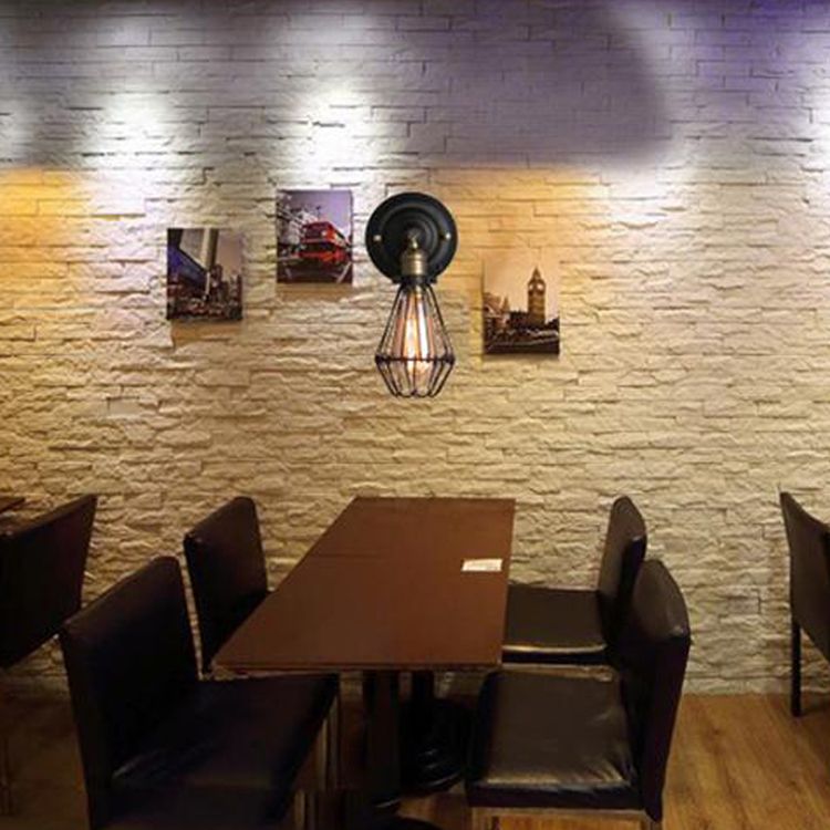 Industrial Style Caged Wall Sconce Lighting Metal 1 Light Wall Mounted Lamps