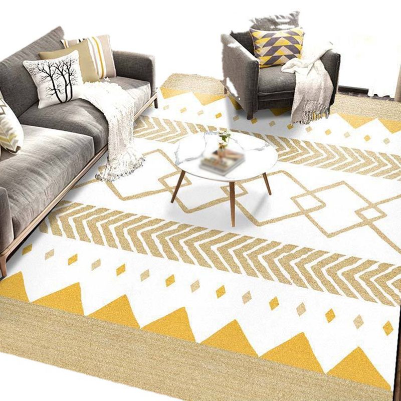 Tapis de Style moderne, bloc de couleurs, Beige, résistant aux taches, pour la décoration de la maison