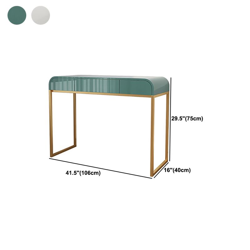 15.74" Wide  Makeup Counter Lacquer Glam Vanity Tables with 3 Storage Drawers