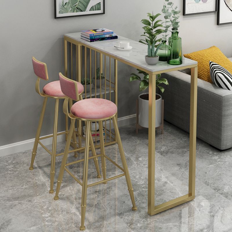 1/3/5 Pieces Bar Table Set Glam Rectangular Table and Stool Set