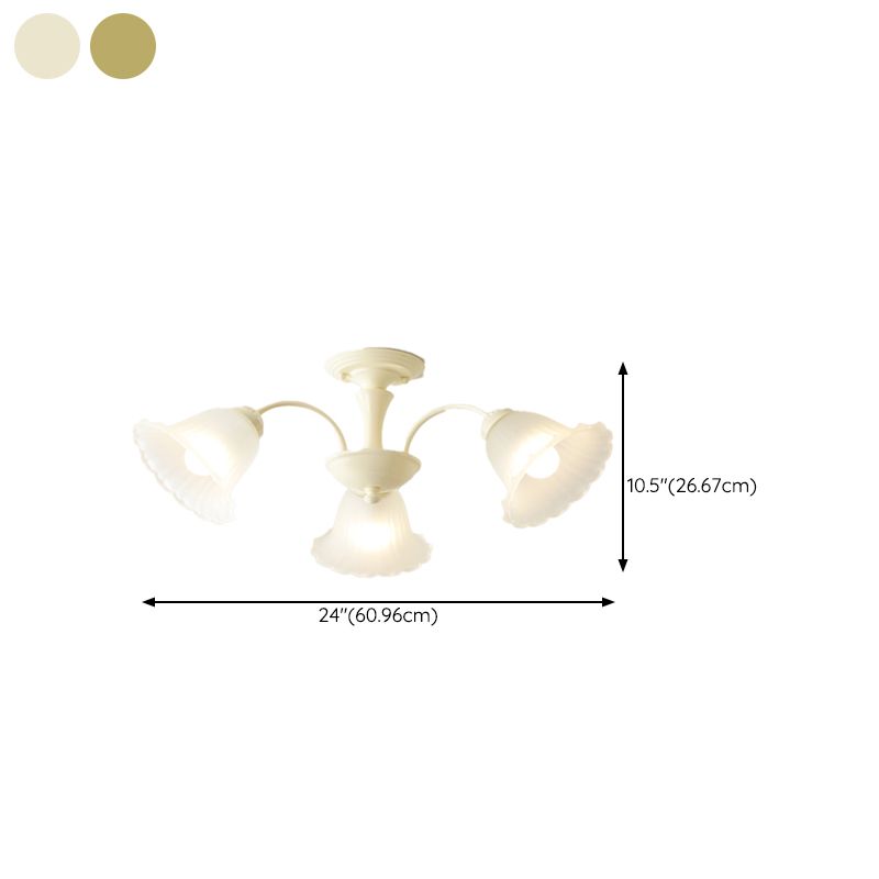 Nordic Flush Mount Light Creative Flush Mount Ceiling Light Fixture with Glass Shade