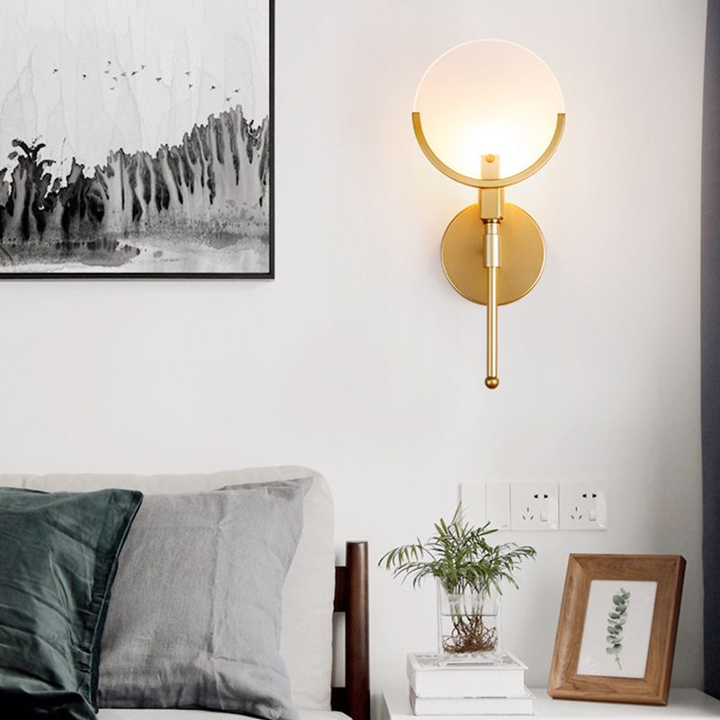 Stein rund umleuchten zeitgenössische 1 Kopfwandhalterung in Gold