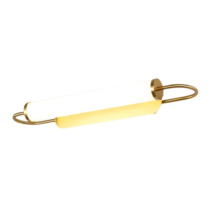 Moderno lampada da parete bronzo bronzo lampada a parete in metallo a 1 luce per bagno