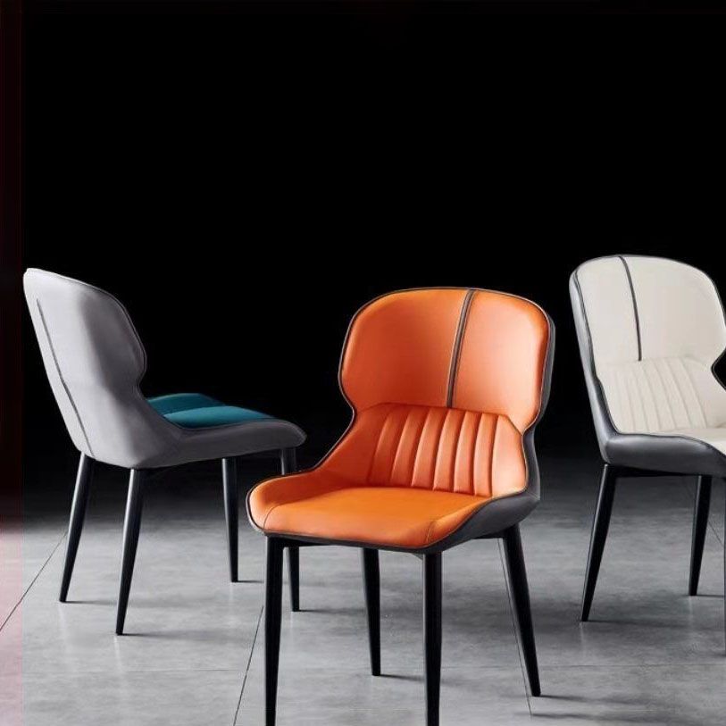 Contemporary Dining Chair Arm Chair with Metal Legs for Kitchen