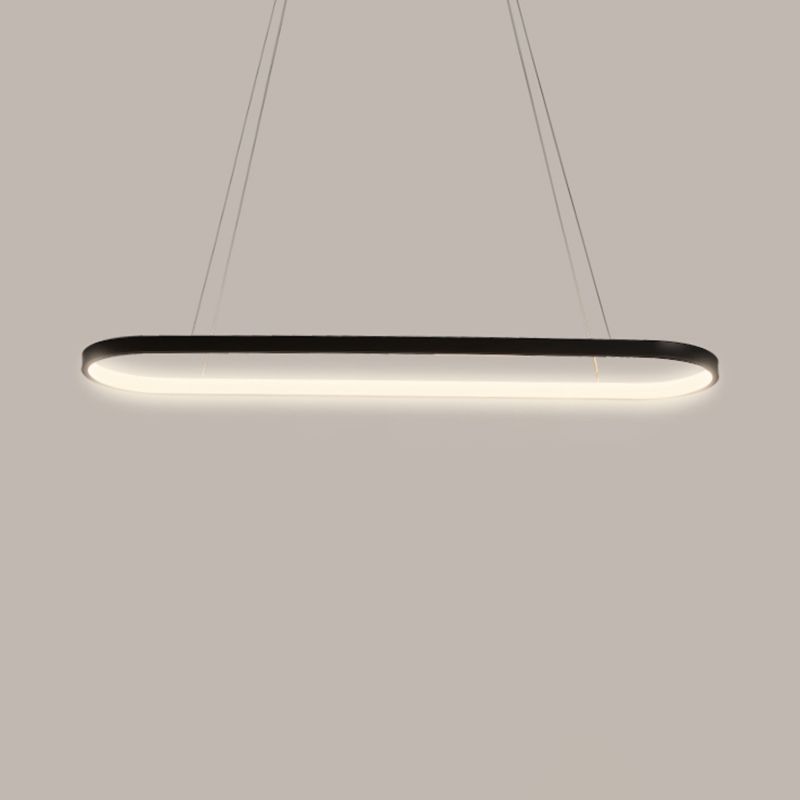 Contemporary Style Linear Shape Island Light Metal 1 Light Pendant Light Fixture