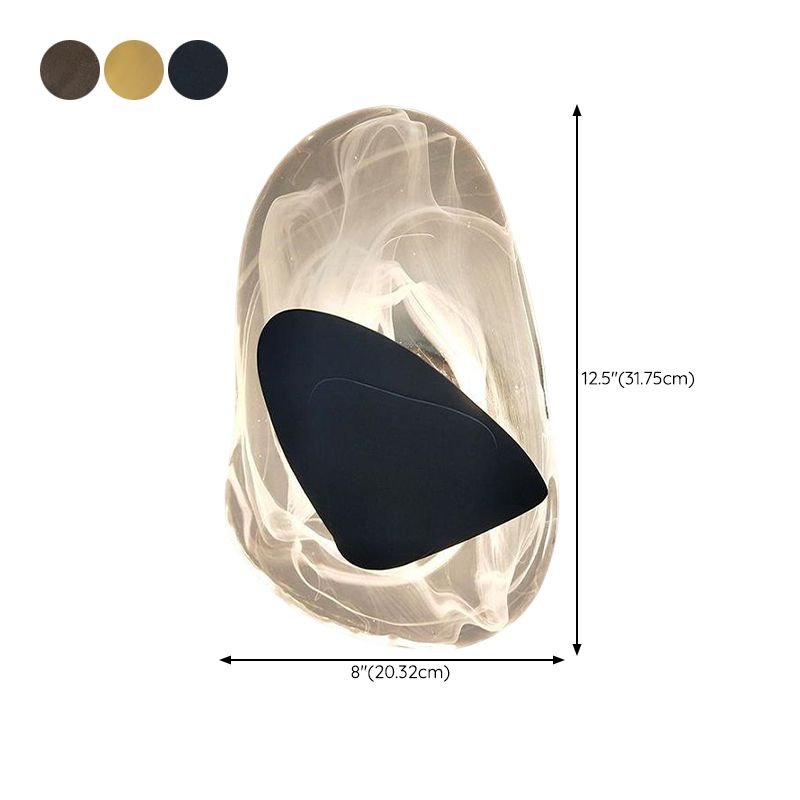 Glass Geometric Wall Mount Lamp Simple 1 Light Wall Mounted Light Fixture