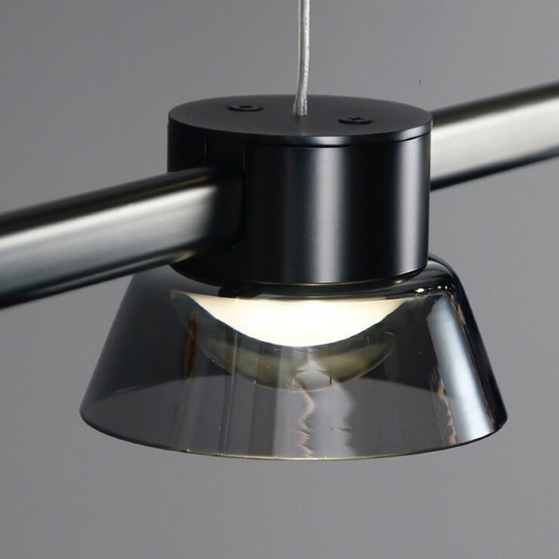 Modern Glass Island Lighting Fixture Creative LED Pendant Light for Dining Room