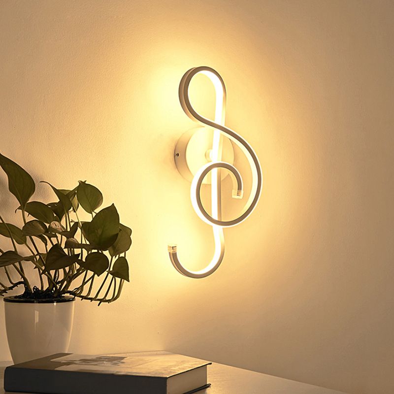 Muzieknotitie woonkamer led wandmontage licht acryl acryl moderne stijl muur verlichter armatuur