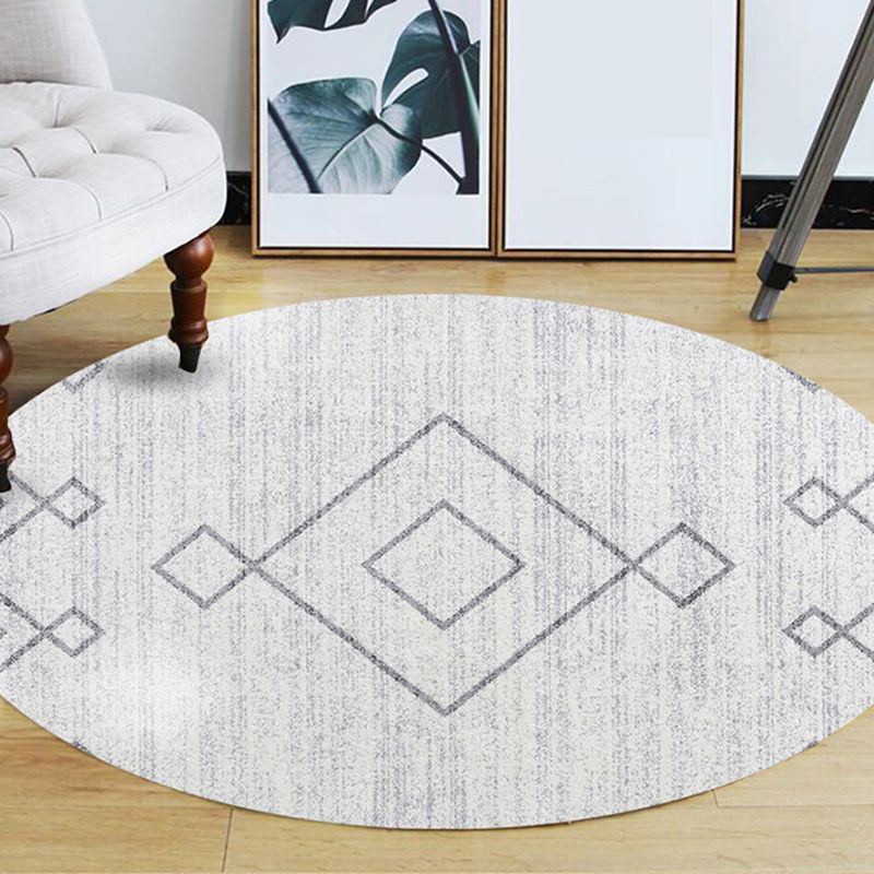 Stylish Modern Carpet Polyester Geometric Pattern Area Rug Non-Slip Backing Rug for Home Decor
