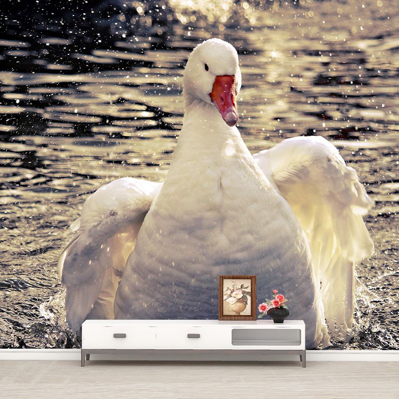 Customized Goose Wall Mural Contemporary Photography for Bedroom Living Room