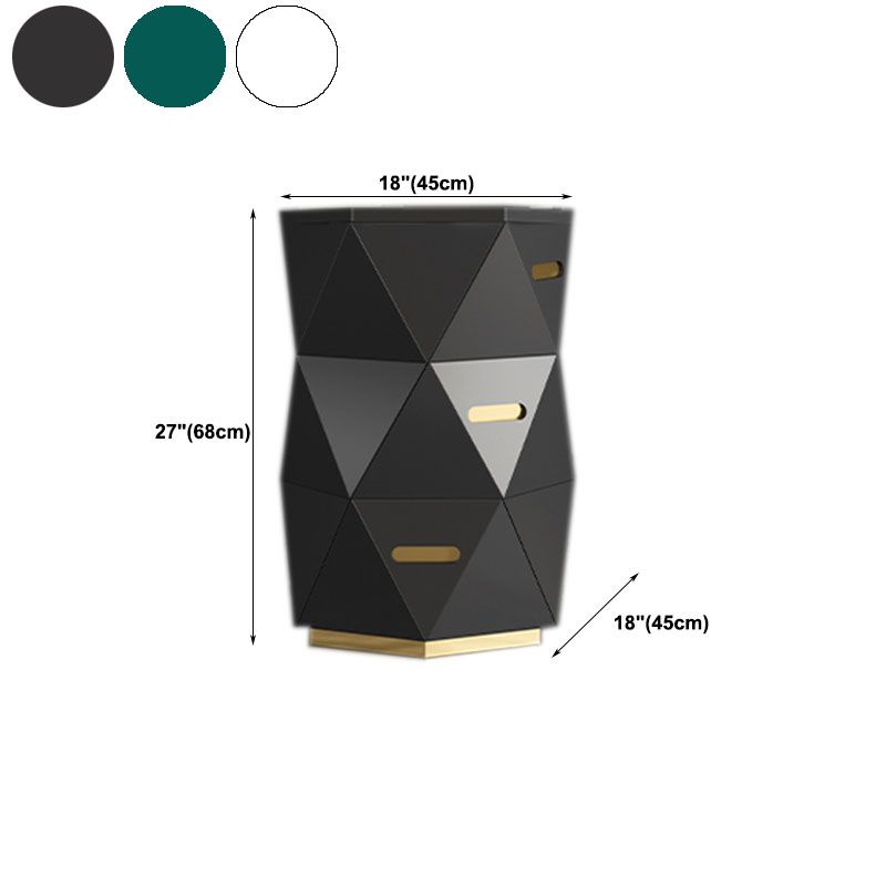 17.55-inch Width Glam Storage Chest 3 Drawers Storage Chest Dresser