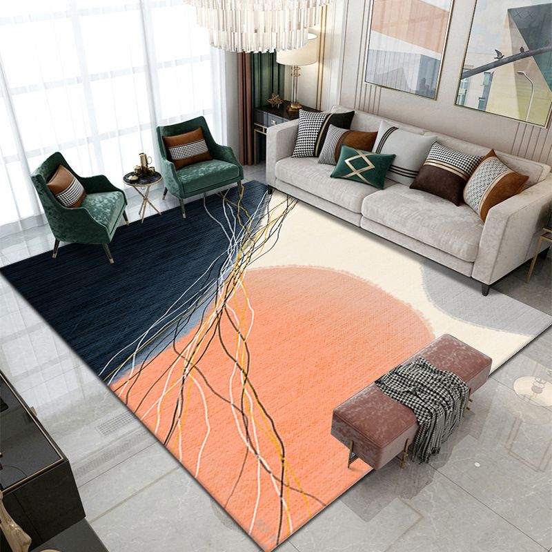 Tapis de contraste moderne moderne rose tapis de support sans glissement pour décoration intérieure