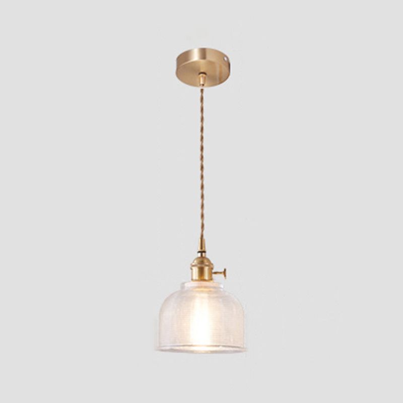 Indoor Single Light Hanging Light, Minimalist Clear Glass Pendant Light