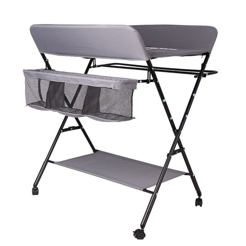 Metal Baby Changing Table with Shelf,  Folding Changing Table