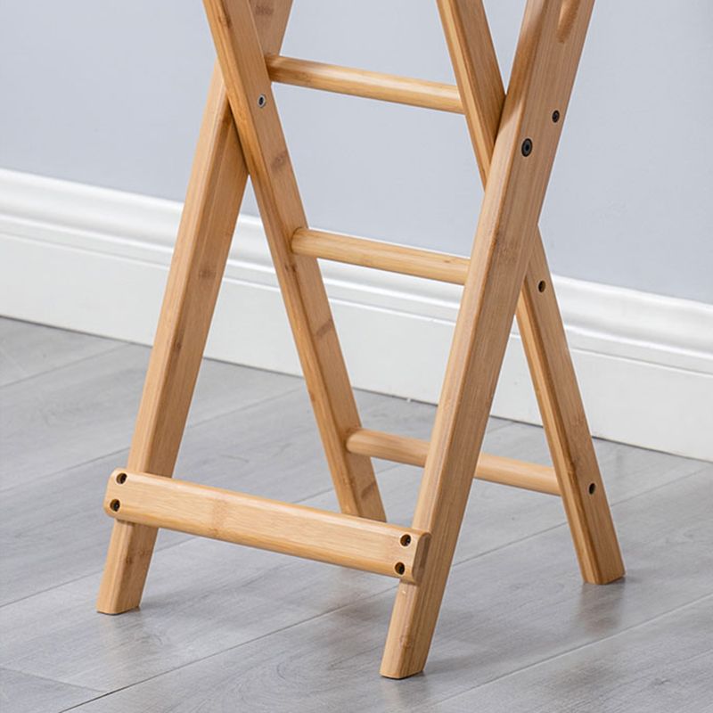 Nordic Style Armless Wood Barstools Folding Counter Stools for Living Room